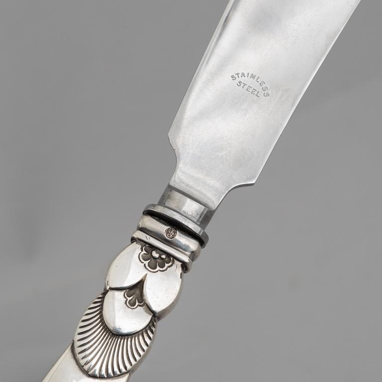 Gundorph Albertus, cake knife, sterling silver, "Cactus" Georg Jensen, Copenhagen, Denmark 1933.