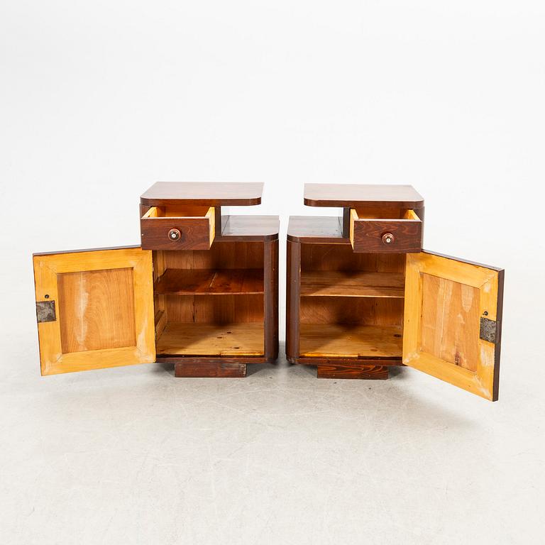Nightstands, a pair, first half of the 20th century.