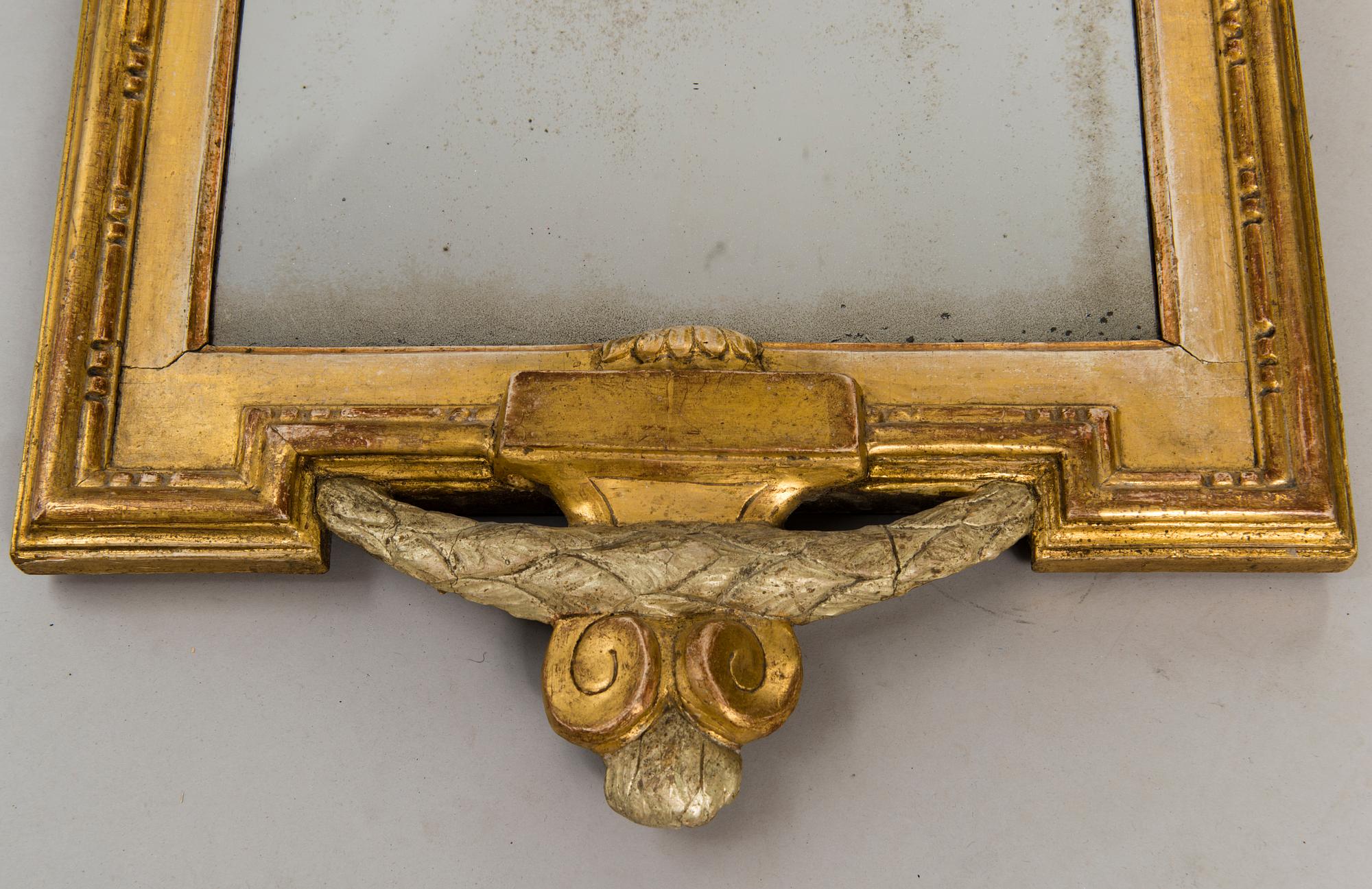 JOHAN ÅKERBLAD, SPEGEL, gustaviansk, signerad IÅ, Stockholms hallstämpel 1778.