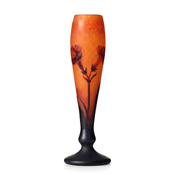 Daum, an Art Nouveau cameo glass vase, Nancy, France.