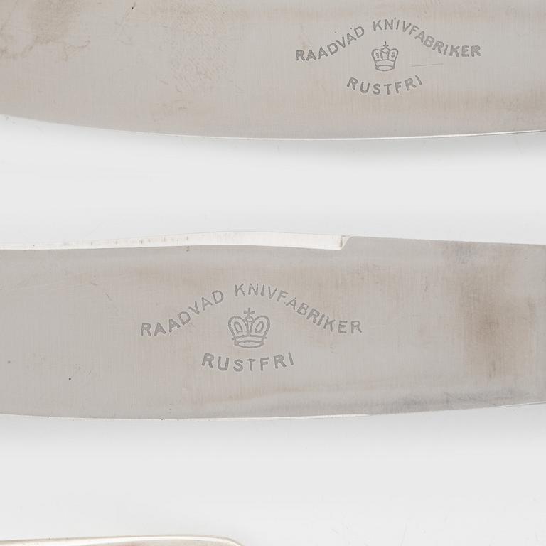 A Danish Silver Cutlery, mark of Assay Master Christian F Heise, Copenhagen around 1920 (98 pieces).