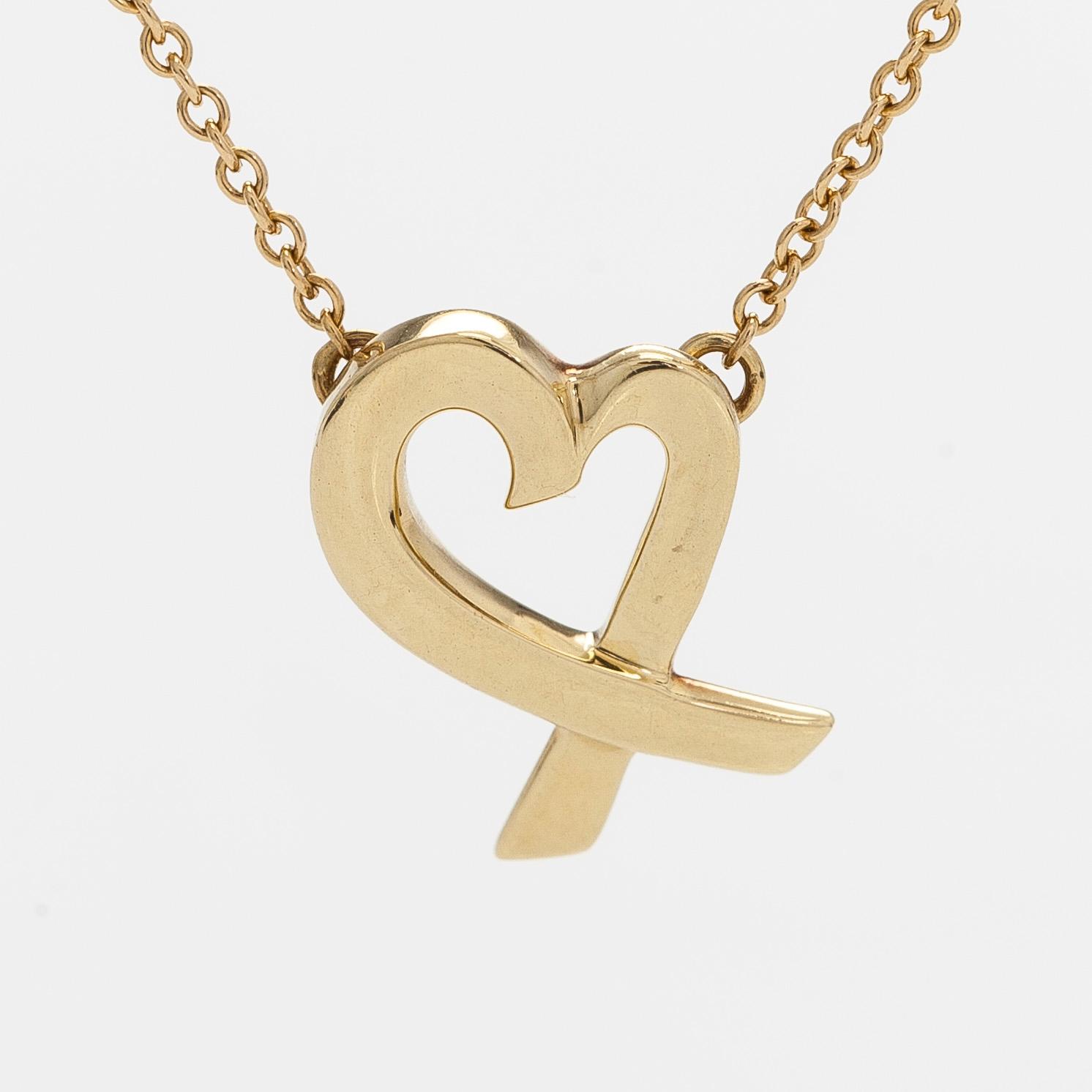 Tiffany & Co, Paloma Picasso, an 18K gold "Loving Heart" necklace.