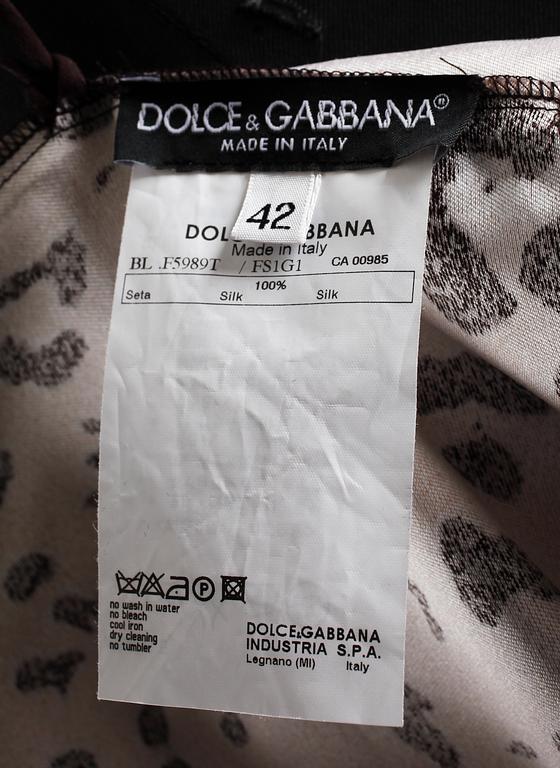 A leopard patterned top by Dolce & Gabbana.