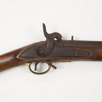 A 18th Century Swedish-British converted percussion gun.