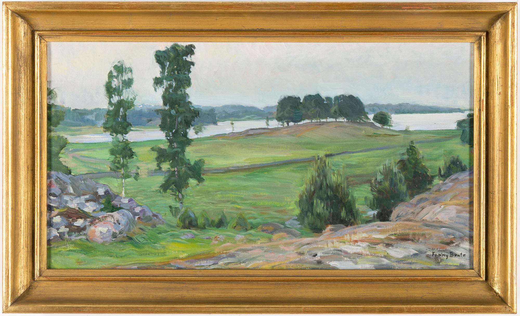 FANNY BRATE, oil on canvas, signed.