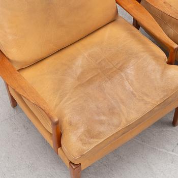 Arne Norell, a pair of "Löven" armchairs, Norell Möbler, Sweden,.