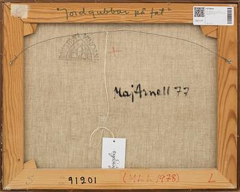 MAJ ARNELL, olja på duk monogramsignerad samt a tergo daterad 77.