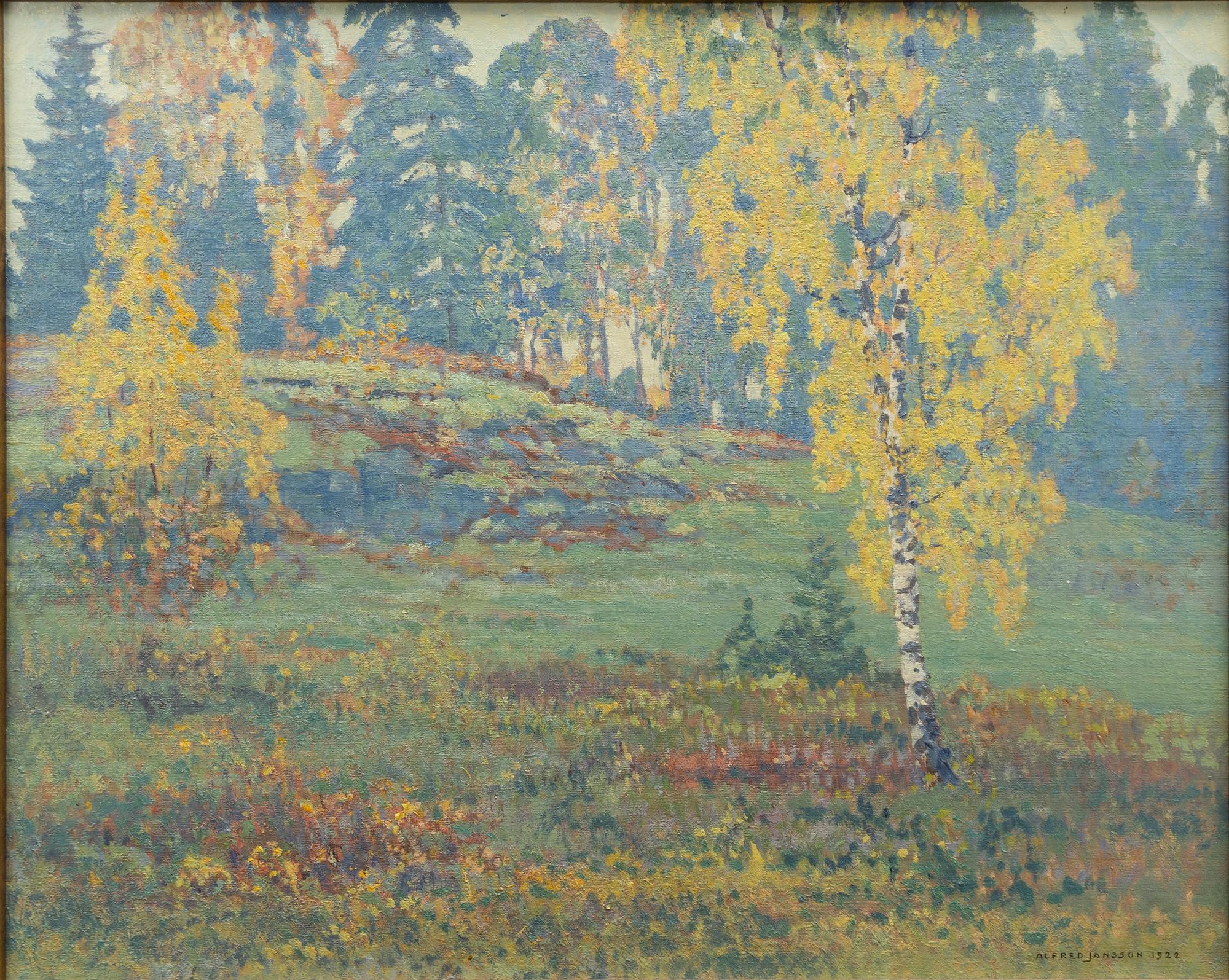 Alfred Jansson, Late summer landscape.