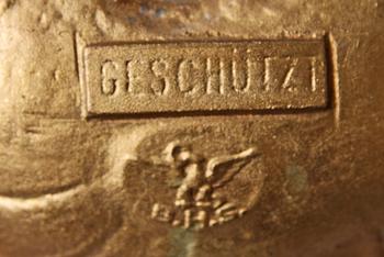 BLÄCKHORN, mässing, rokokostil, 1900-talets första hälft.