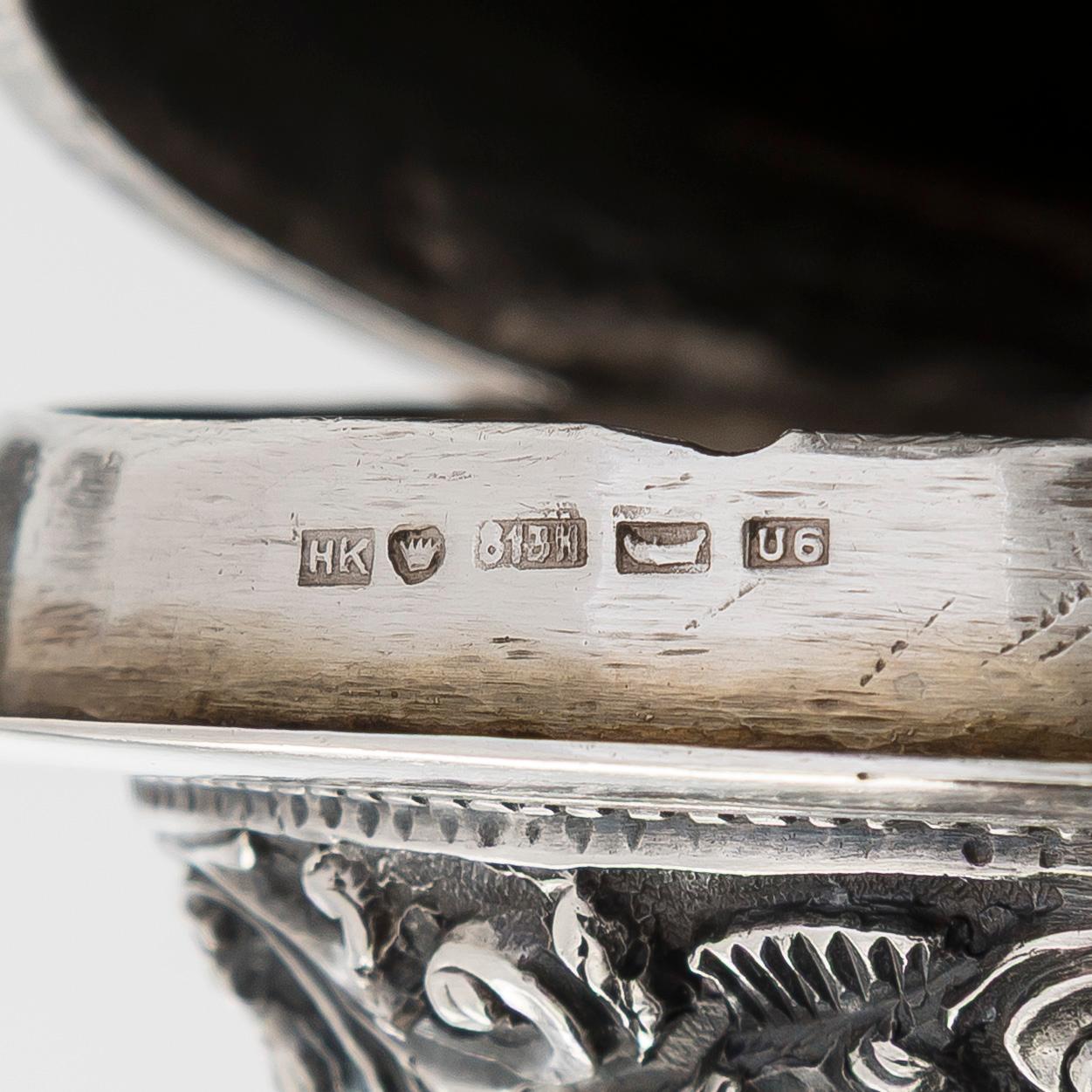 Tekanna, sockerskål och mjölkkanna, silver, 1900-talets början/ första hälft. Finska kontrollstämplar, 1949.