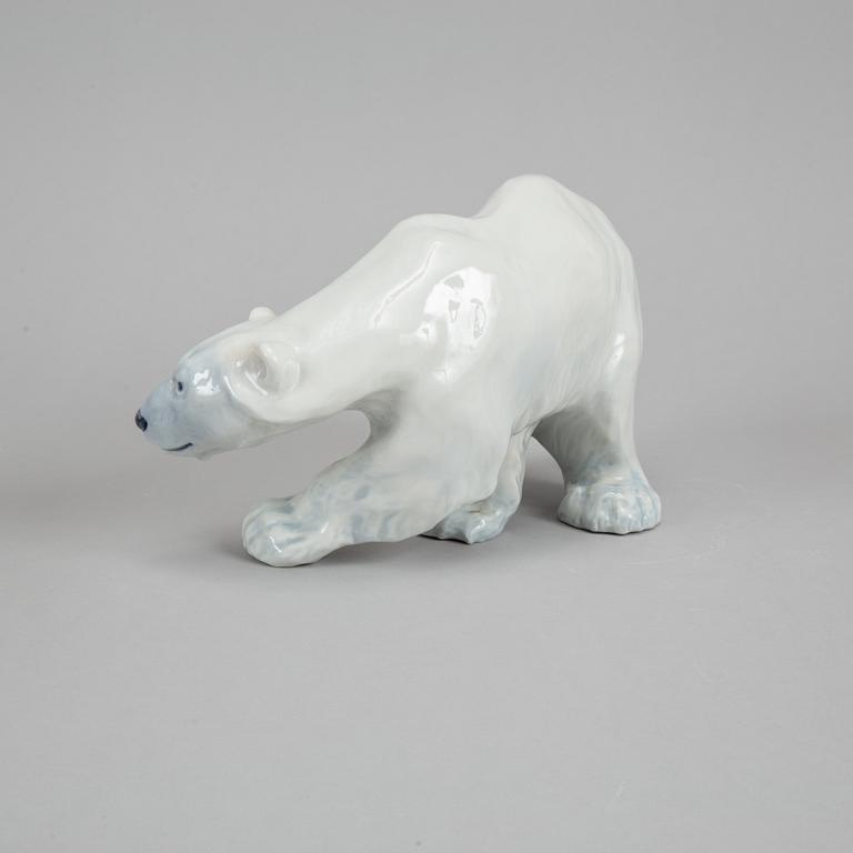 Royal Copenhagen, a 089 porcelain polar bear, Denmark.