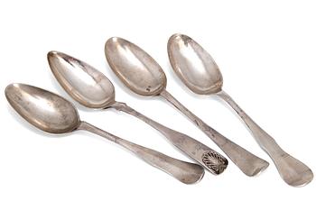 306. FOUR FINNISH SILVER SPOONS.
