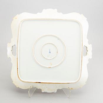 Bricka Meissen, rokokostil 1900-tal porslin.