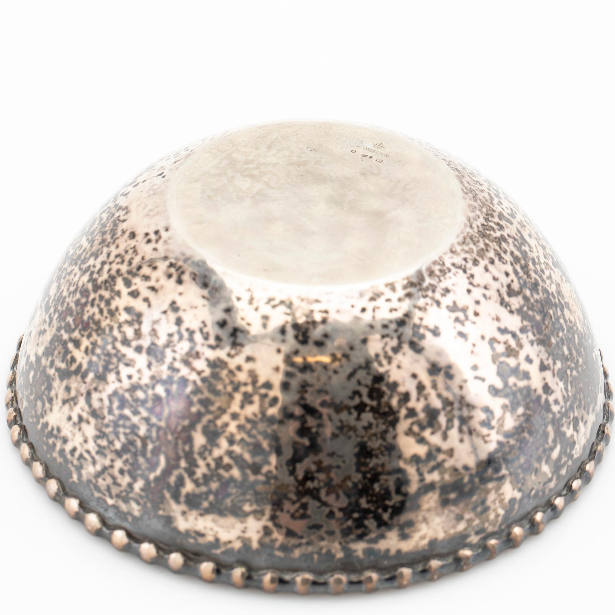 K. Andersson, skål, silver, Stockholm, 1918.