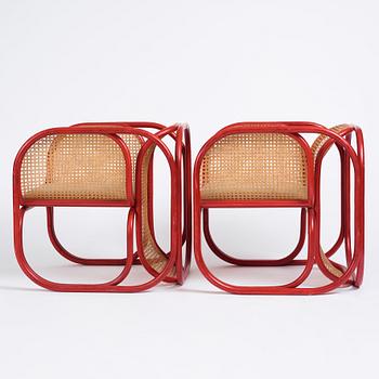 Jan Bocan, a pair of easy chairs, Thonet, provenance the Czechoslovakian embassy in Stockholm 1972.