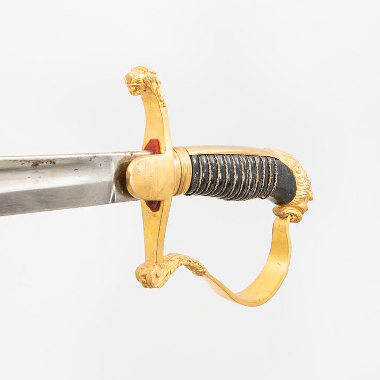 A German officer's sabre 1889 pattern, with scabbard.
