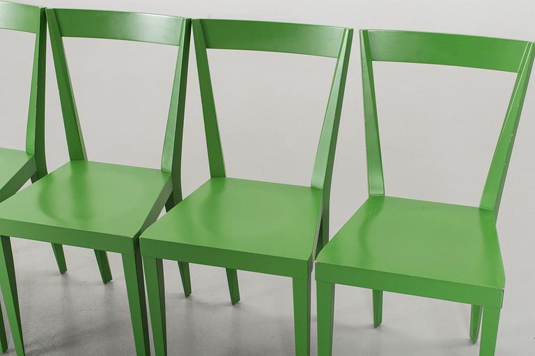GIO PONTI, five chairs 'Livia', L'Abbate.
