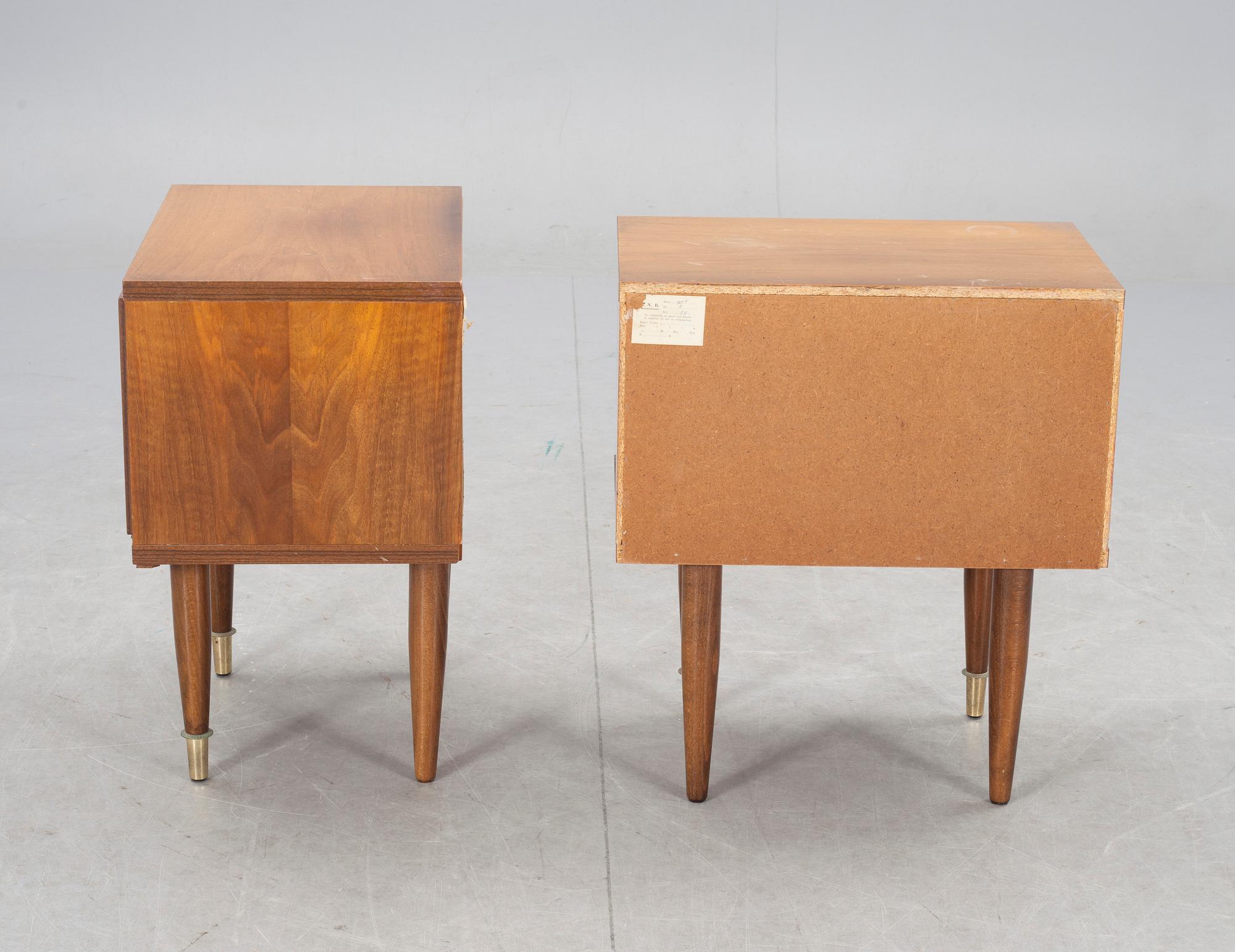 SÄNGBORD, ett par, 1960-tal.