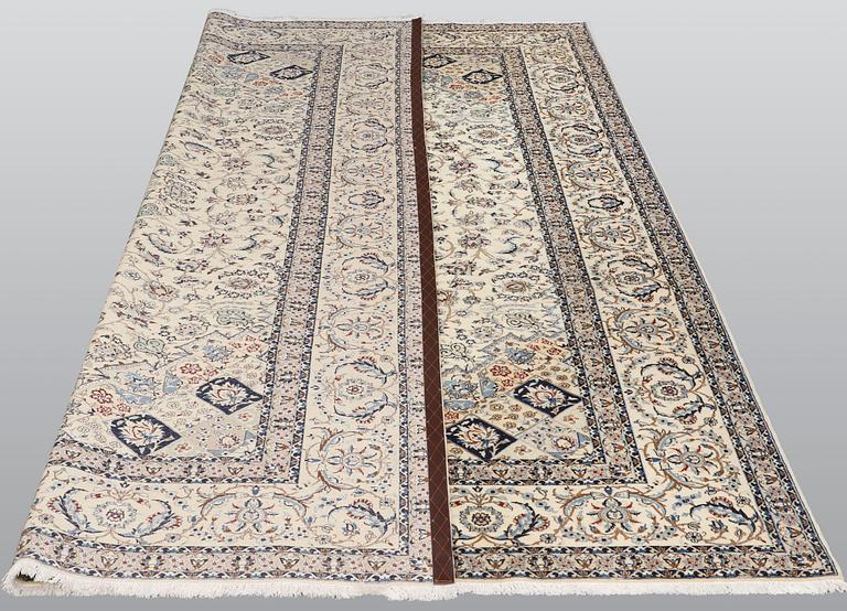 A part silk Nain carpet, so called 4 LAA, c 308 x 216 cm.