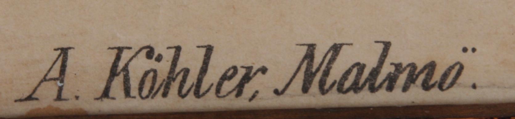 LITOGRAFI, handkolorerad. 1800-tal, A Köhler, Malmö.