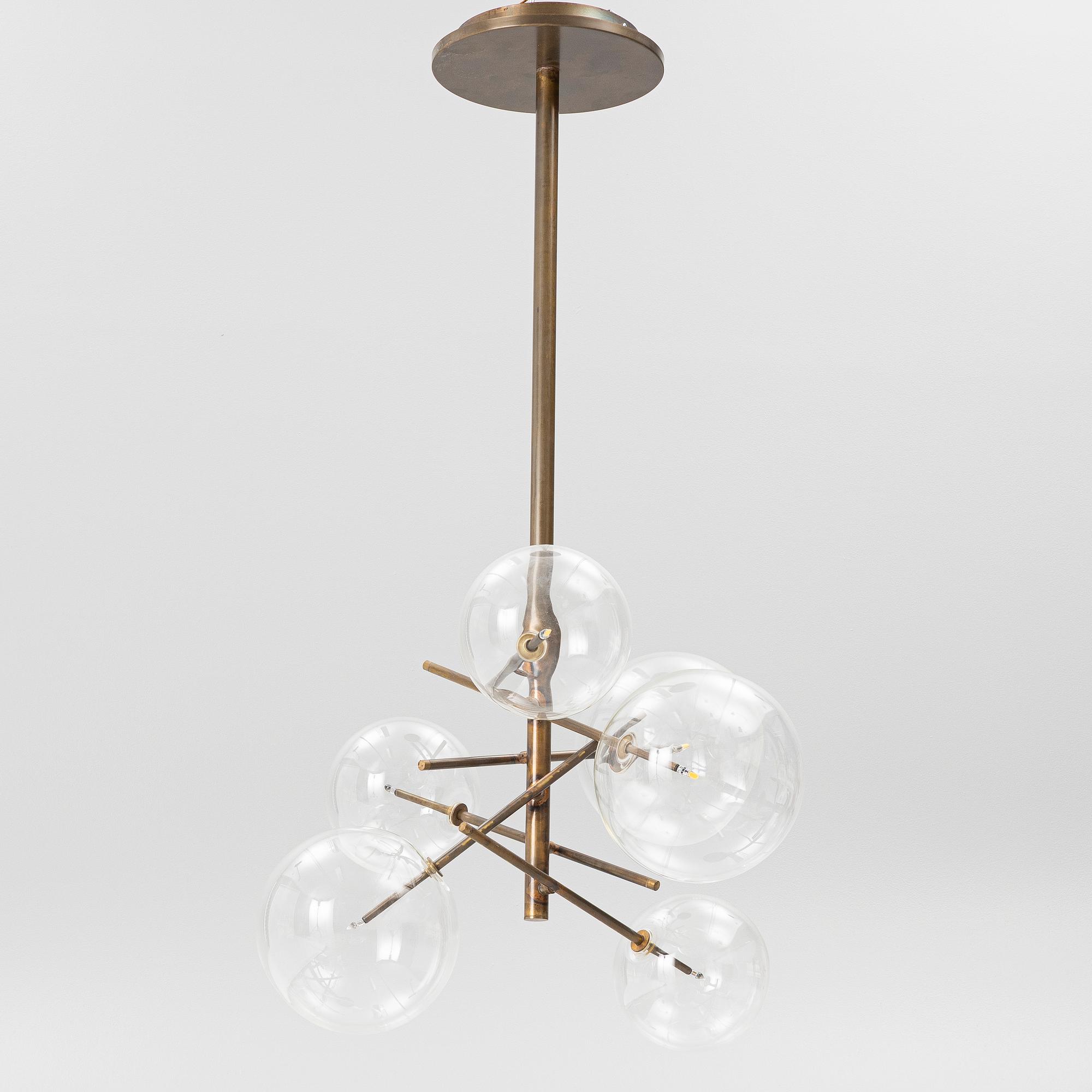 Massimo Castagna, a  "Bolle 6" ceiling lamp, Gallotti & Radice, Italy, after 2014.