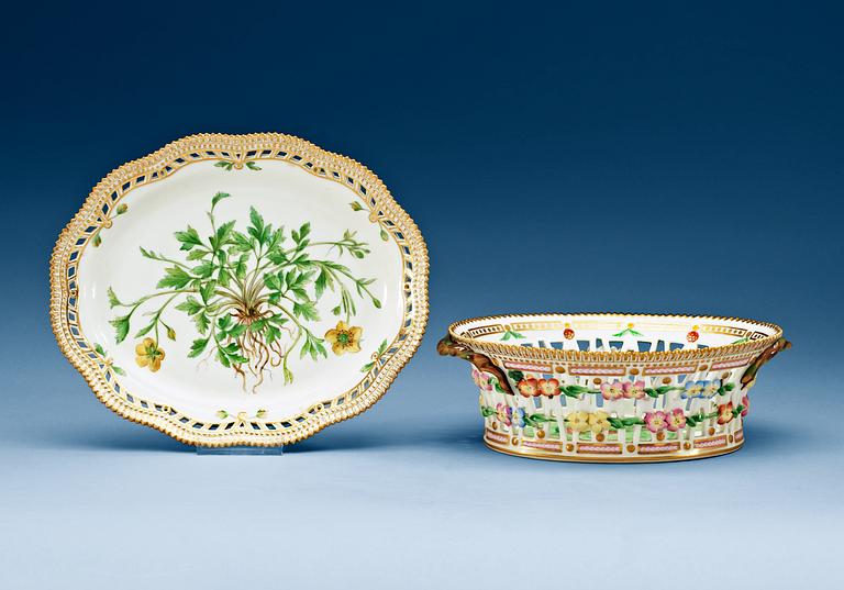 GALLERSKÅL med FAT. "Flora Danica", Kungl Dansk, 1900-tal.