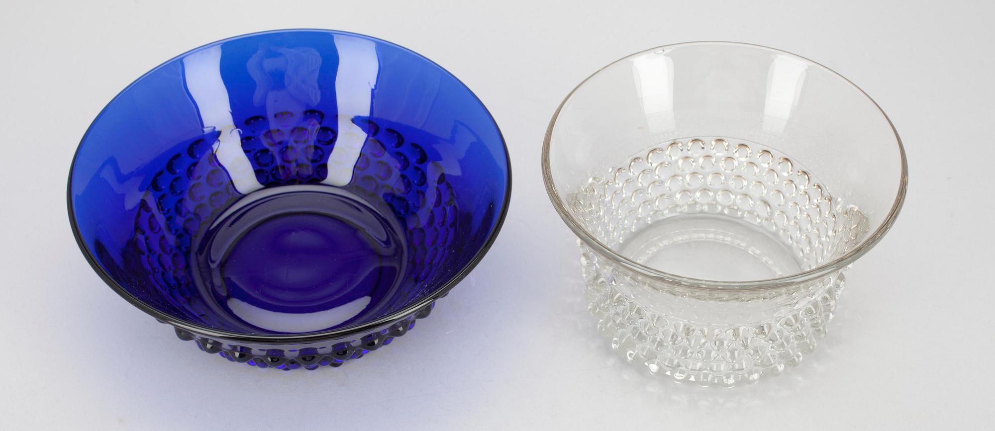 SKÅLAR, 2 st, glas, Saara Hopea. Design 1959.