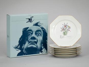 PRYDNADSTALLRIKAR, 12 st, porslin, Salvador Dali för Royal Copenhagen, 1981.