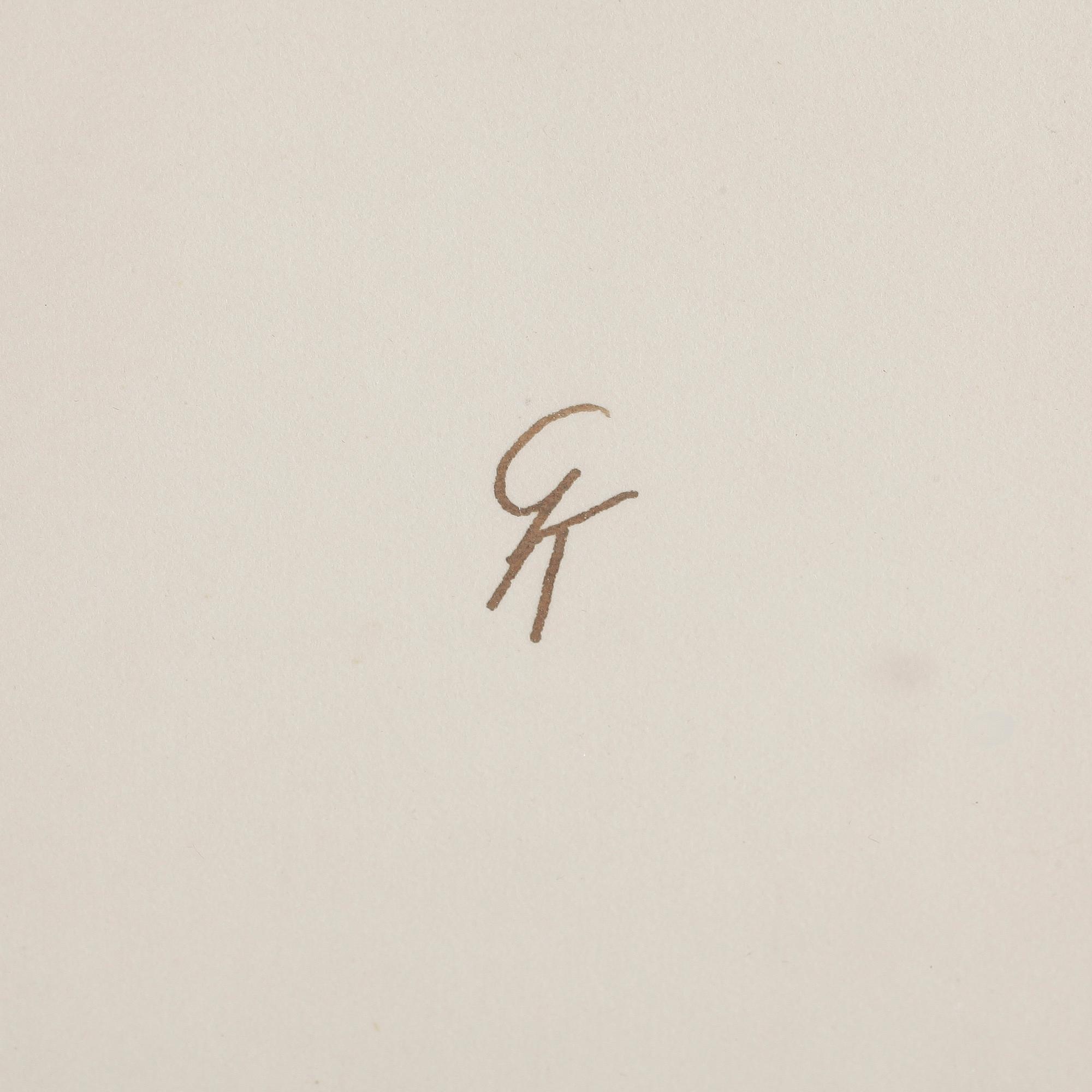 GRETA KNUTSON-TZARA, blandteknik. Monogramsignerad.