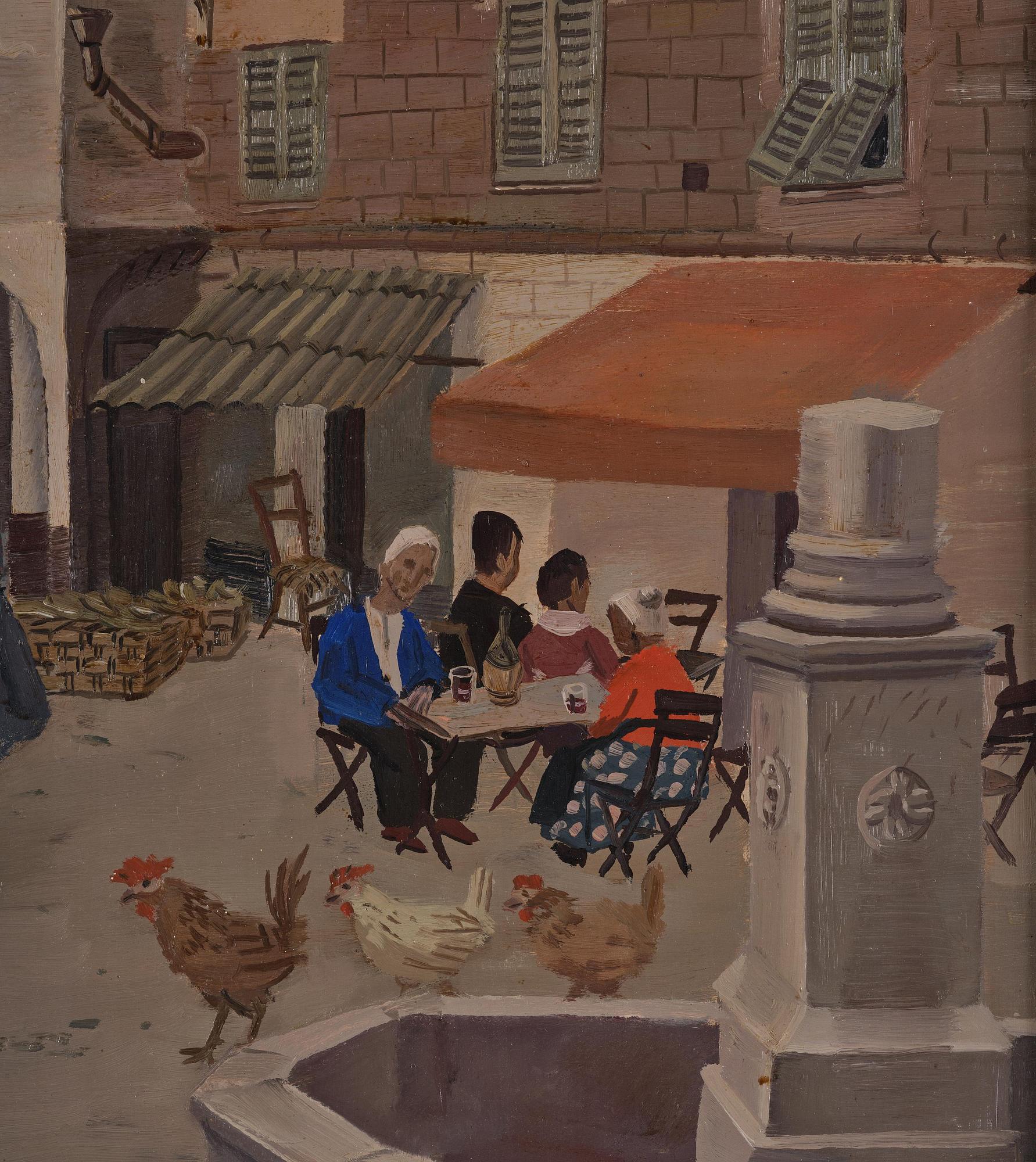 Acke Hallgren, "Domkyrkan", motiv från Piazza Muccioli, San Remo.
