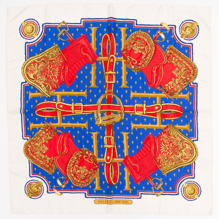 Hermès, scarf, "Selles a Housse".