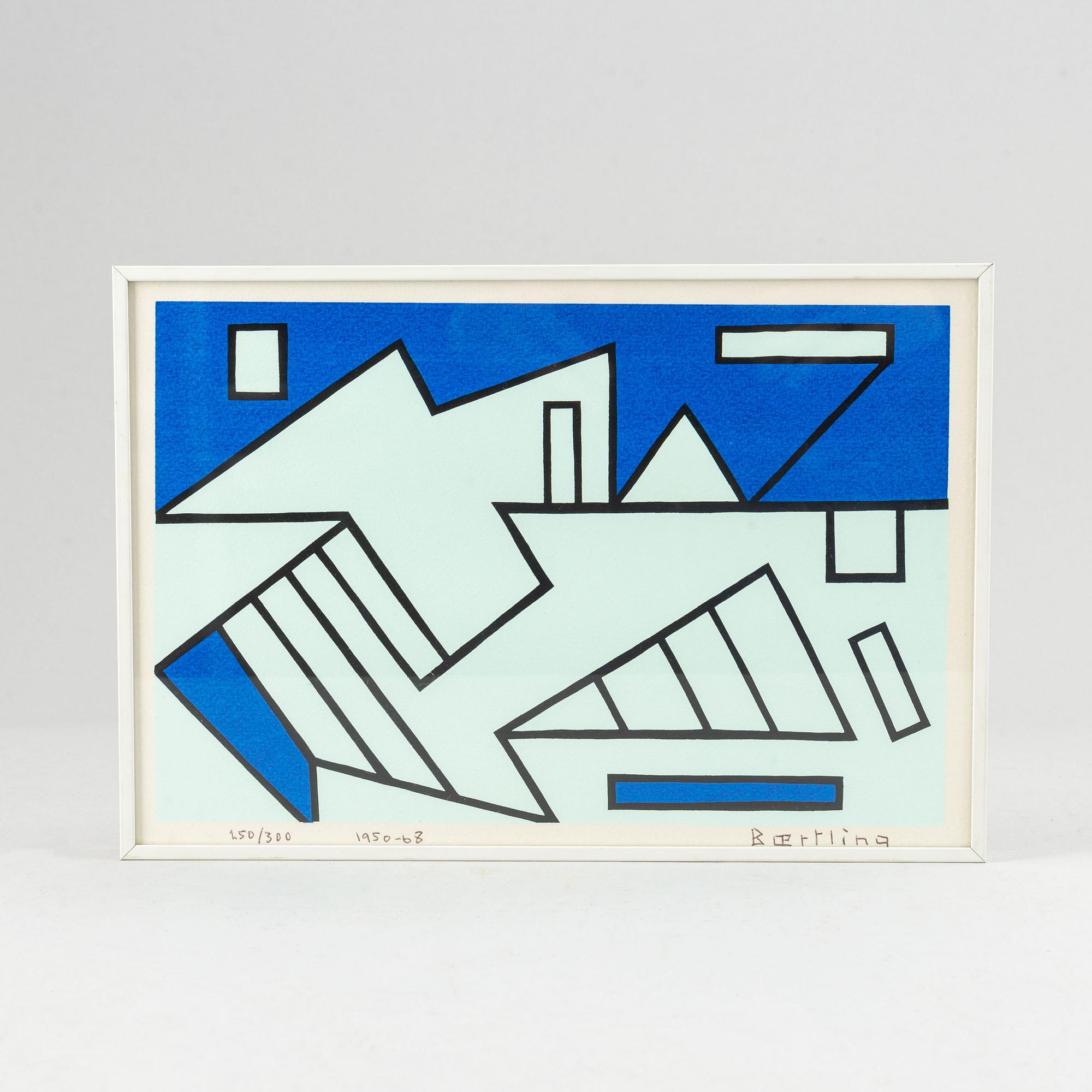 OLLE BAERTLING, färgserigrafi signerad daterad och numrerad 1950-68 250/300.