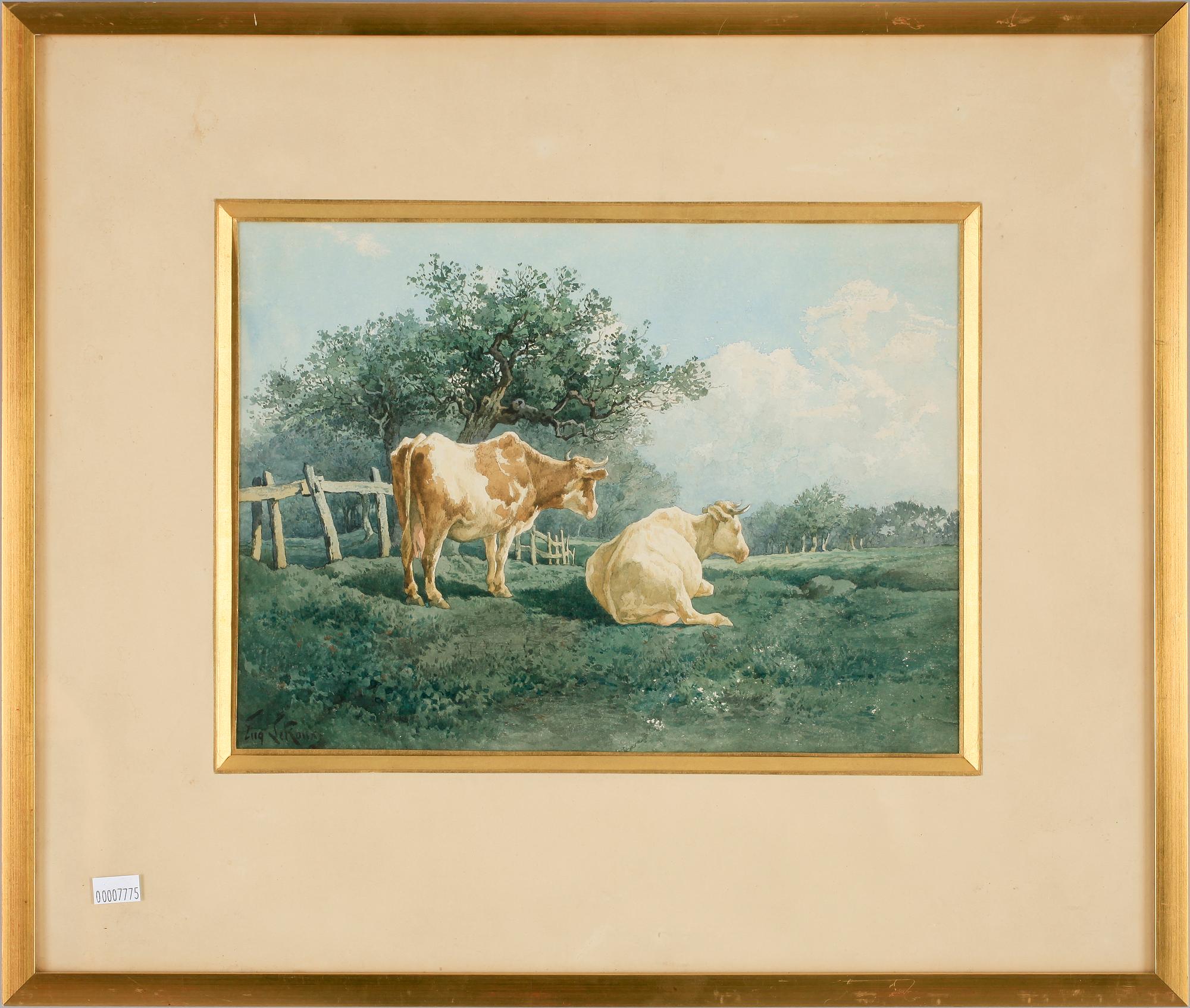 EUGENE LEROUX, tillskriven, gouache, bär sign.