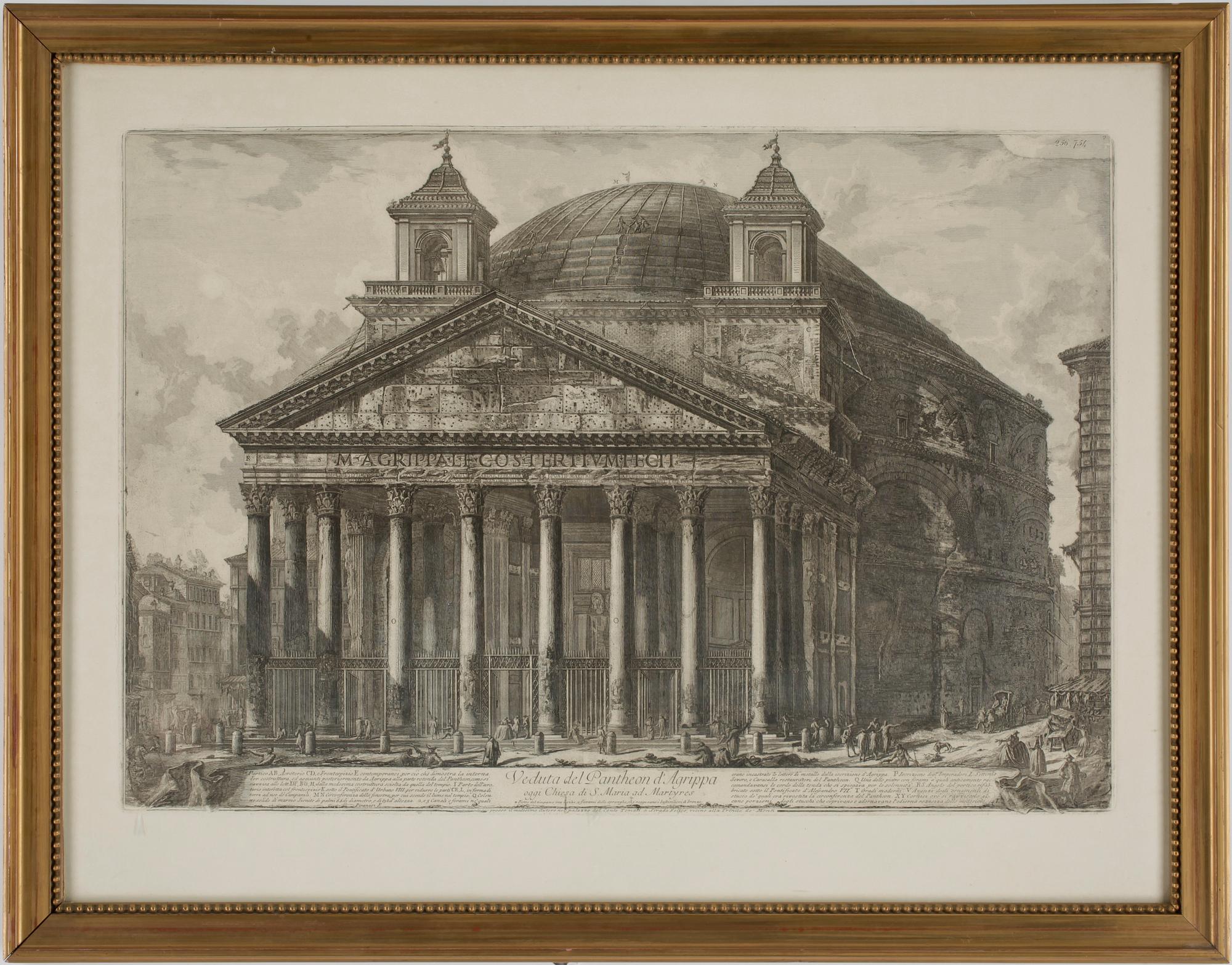 GIOVANNI BATTISTA PIRANESI, efter, etsning, tidigt 1900-tal.