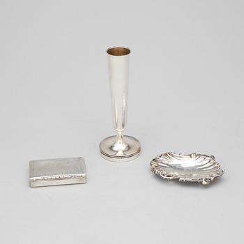 PARTI SILVER, 3 delar, 1800/1900-tal. Total vikt ca 117 gram.