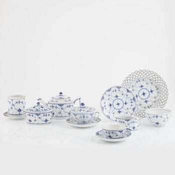 A 30-piece porcelain tea service, "Musselmalet" Royal Copenhagen, Denmark.