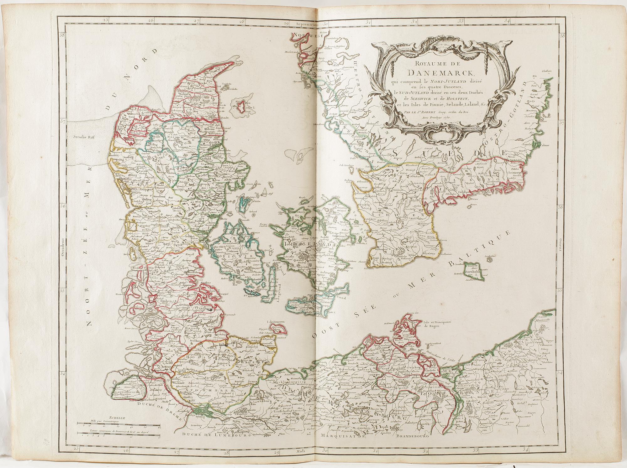 GRAVYRER, 3 st, Danmark, 1700-tal.