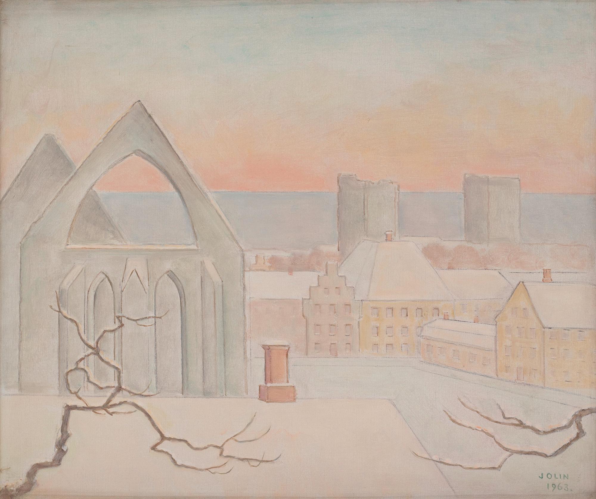 Einar Jolin, Vinter i Visby, Gotland.