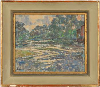 Edvin Ollers, River Landscape.
