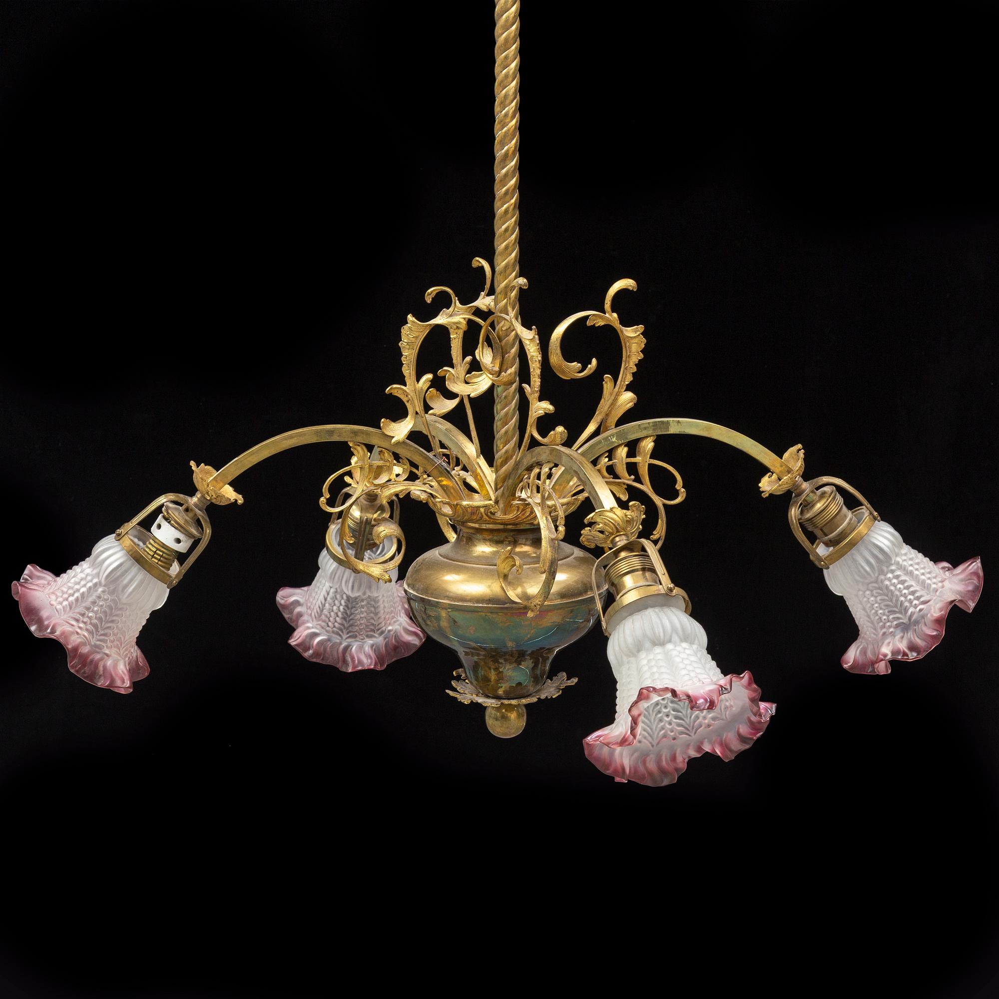 A ca 1900 ceiling light.