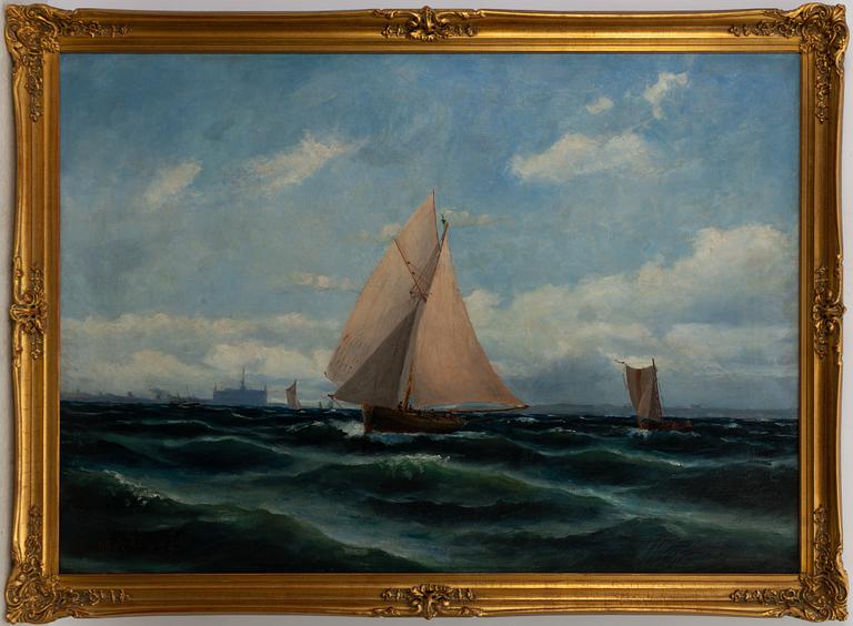 Gustave (Gustaf) Albert  (Gustaf Albert Andersson), Motif from Øresund with Kronborg Castle.