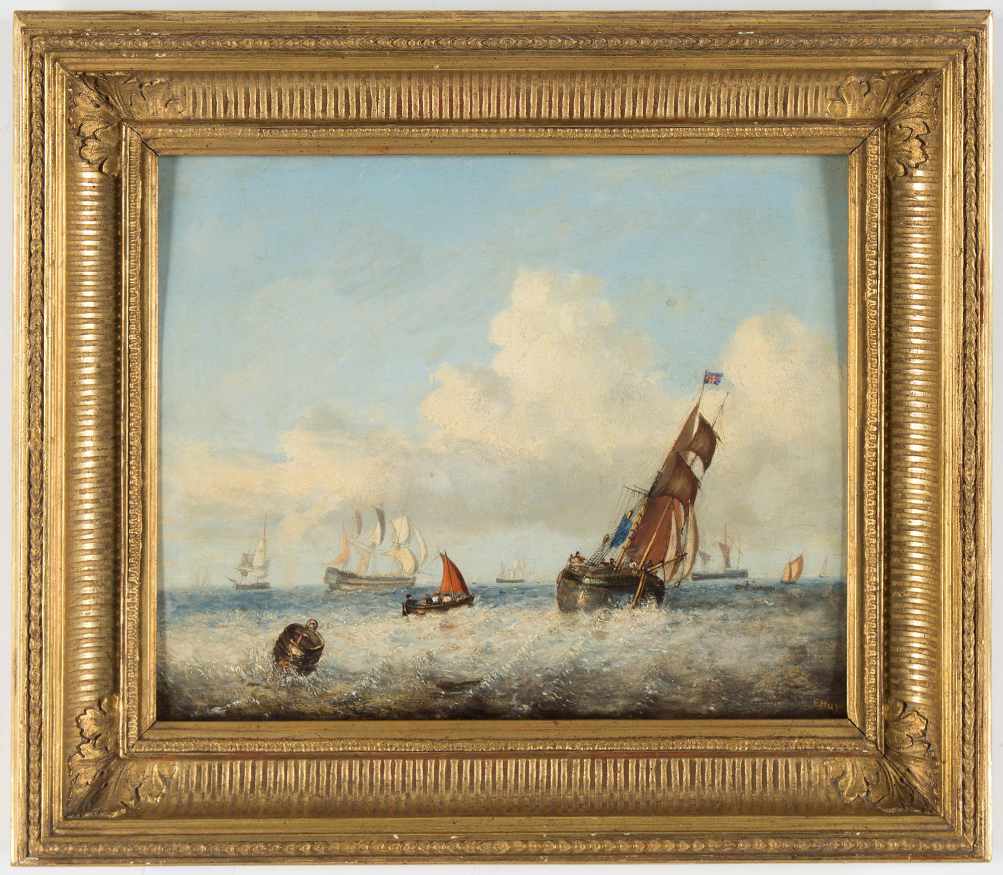 EDWIN HAYES, oil on panel, signed.