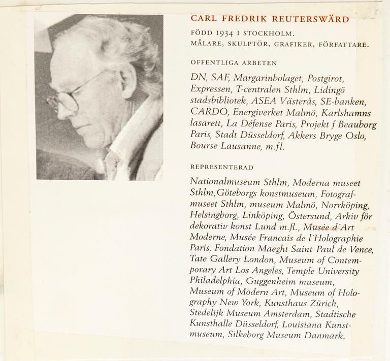 CARL FREDRIK REUTERSWÄRD, färglitografi, monogramsignerad och numrerad 221/295.