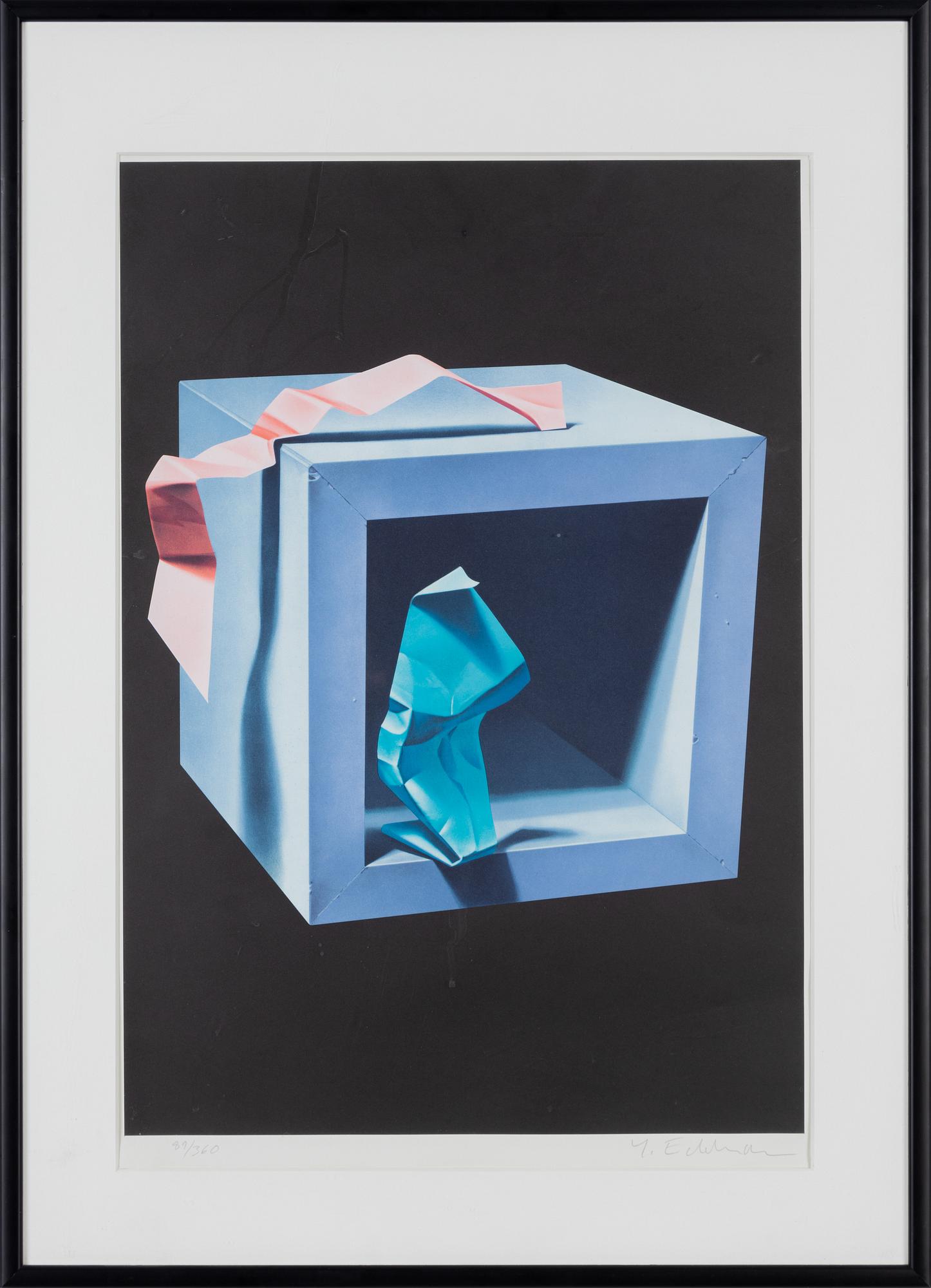 Yrjö Edelmann, färglitografi, 1996, signerad 89/360.