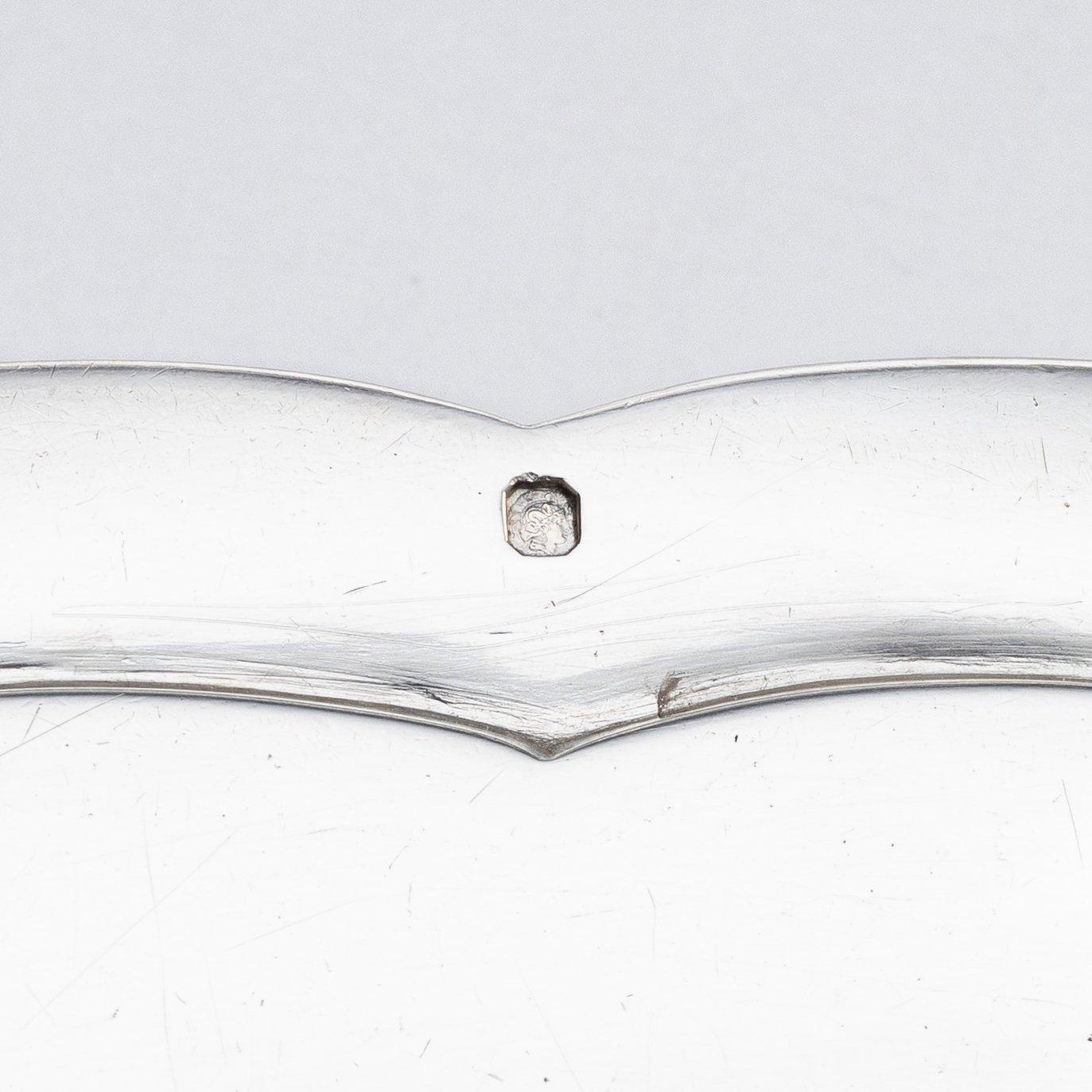 A pair of French deep silver plates, marks of Harleux, Paris (active from 1891-?).