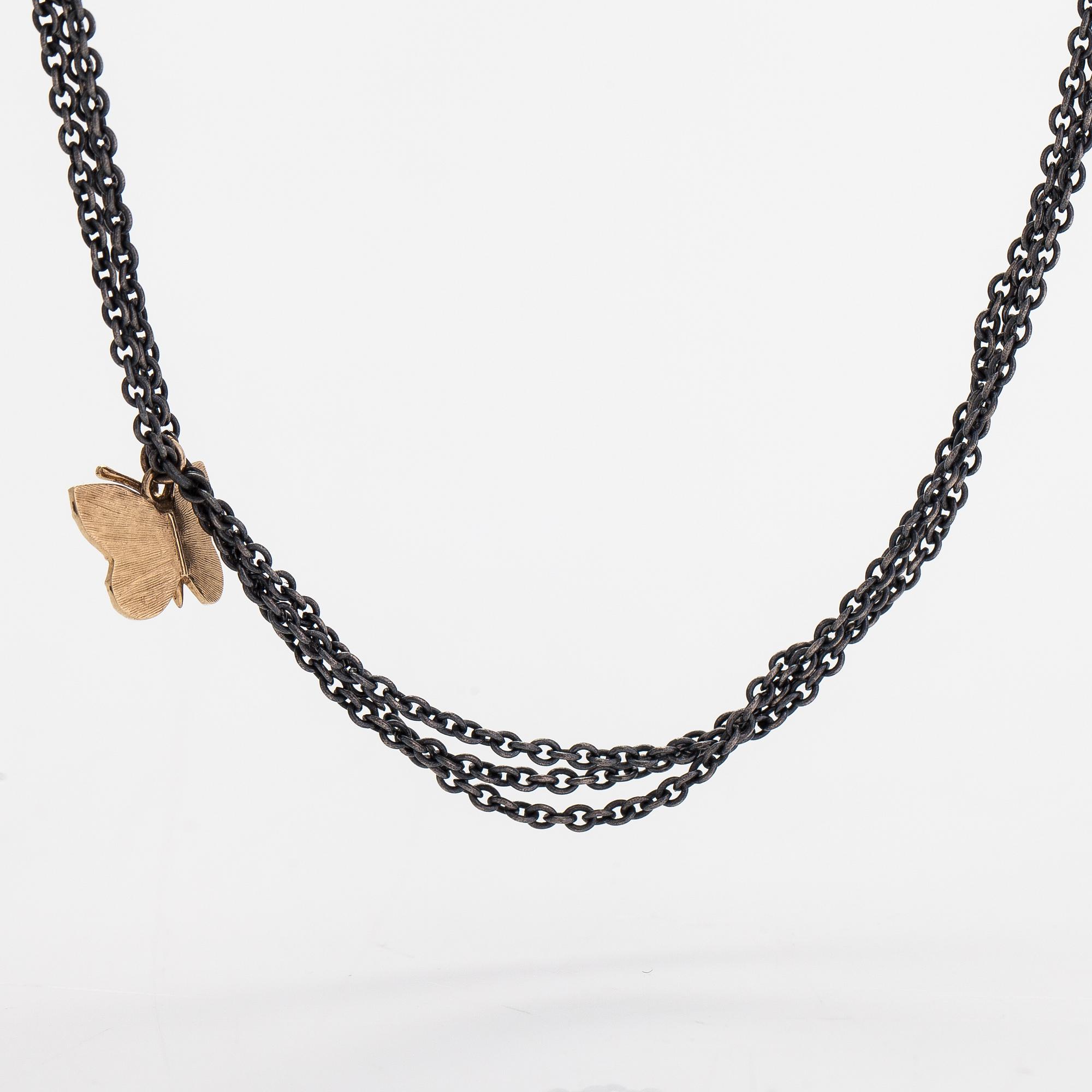 Ole Lynggaard, An 18K gold ans silver necklace. Denmark.