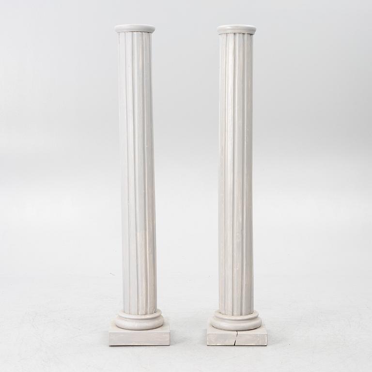 Columns, a pair, contemporary.