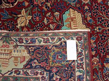 SEMI-ANTIQUE KASHAN. 197,5 x 132,5 cm.