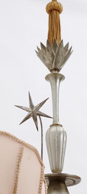 A pewter chandelier by unknown artist, Sweden 1920's.