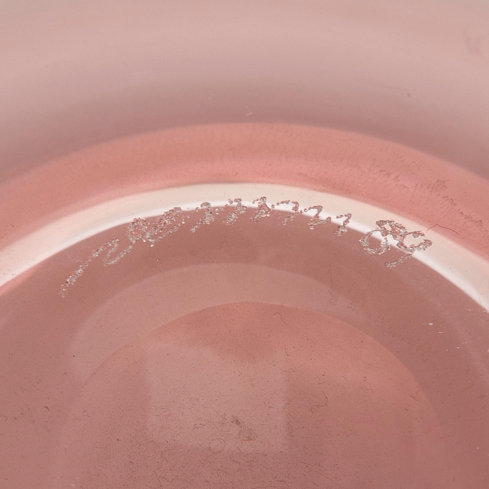 A Venini glass bottle, signed Venini 89.